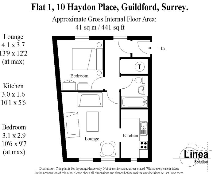 Floorplan of First Floor, 10 Haydon Place, Guildford GU1 4LL